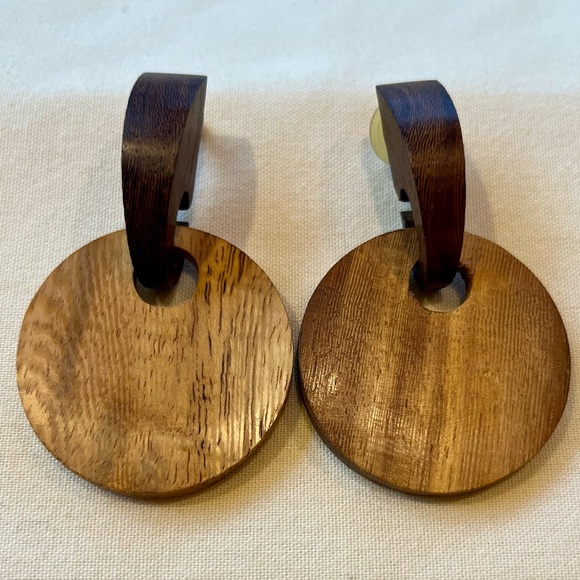 2 Tone 2 Piece Wooden Earrings - Picture 7 of 16